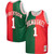Oscar Robertson Milwaukee Bucks Mitchell & Ness Hardwood Classics 1971-72 Split Swingman Jersey - Green/Red