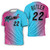 Miami Heat Jimmy Butler 22 Nba 2020 City Edition Split Pink Blue Jersey Inspired Style 3D T-Shirt