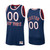 Custom #00 New York Knicks Navy Hardwood Classics Jersey