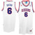 Male Julius Erving Philadelphia 76Ers #6 Soul Swingman Throwback White Jersey