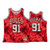 Chicago Bulls Dennis Rodman Galaxy Constellation Jersey Men Red Heritage