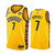 Kevin Durant Brooklyn Nets 2019-20 Yellow City #7 Jersey