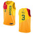Milwaukee Bucks 3 George Hill City Edition Swingman Yellow 3D Jersey