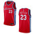 Men Philadelphia 76Ers 23 Jimmy Butler Statement Swingman Red 3D Jersey