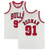 Dennis Rodman Chicago Bulls Fanatics Autographed White 1997-98 Mitchell & Ness Replica Jersey
