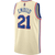 Joel Embiid Philadelphia 76Ers Nike 2020/21 Swingman Player Jersey Cream – Earned Edition