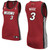Dwyane Wade Miami Heat #3 Women Red Jersey
