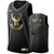 Men'S Milwaukee Bucks Custom Black #00 Golden Edition Swingman Jersey