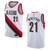 Portland Trail Blazers 21 Hassan Whiteside Association Swingman White 3D Jersey