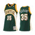Seattle Supersonics #35 Kevin Durant Green Hardwood Classics Men Jersey