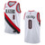 Portland Trail Blazers 0 Damian Lillard Association Swingman White 3D Jersey