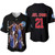 Philadelphia 76ers Joel Embiid 21 NBA Defensive Player of the Year Black 3D Designed Allover Gift For 76ers Fans Baseball Jersey