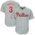 Bryce Harper Philadelphia Phillies Majestic Official Cool Base Player Jersey Gray 2019