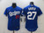 27 Los Angeles Dodgers Trevor Bauer Blue Jersey