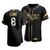 Men'S Tampa Bay Rays Brandon Lowe #8 Gold Edition Black  Jersey