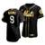 Men'S New York Mets Brandon Nimmo #9 Golden Edition Black  Jersey