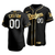 Men'S Los Angeles Dodgers Custom #00 Golden Edition Black  Jersey