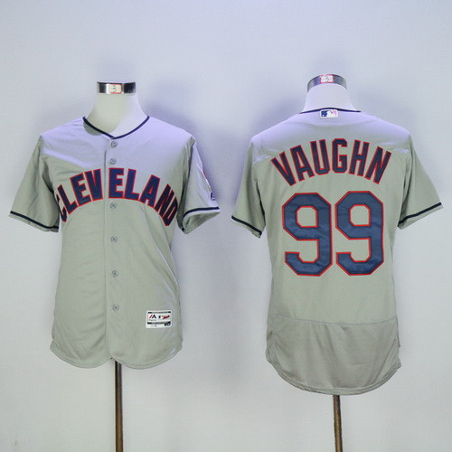 Rick Vaughn #99 Cleveland Indians Majestic Mens 2016 Retired Road Flexbase Limited Baseball Jersey - Gray