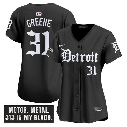 Motor Gothic #00 Detroit Tigers Women Edition Vapor Premier Limited Jersey