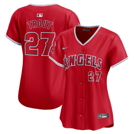 Mike Trout Los Angeles Angels Nike Women'S Alternate Limited Player Jersey - Red