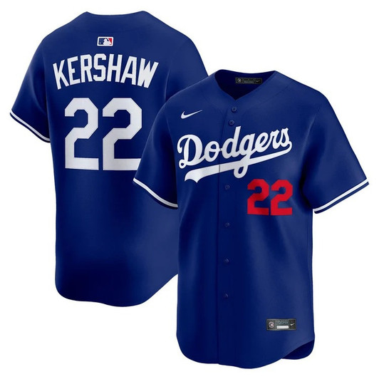 Clayton Kershaw #22 Los Angeles Dodgers Alternate Royal Limited Jersey - Royal
