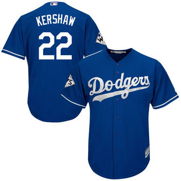 Clayton Kershaw #22 Los Angeles Dodgers Mens 2017 Cool Base World Series Bound Limited Jersey - Blue