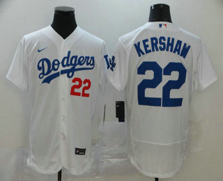 Clayton Kershaw #22 Los Angeles Dodgers Nike Mens Limited Flex Base Jersey - White