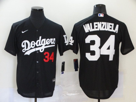 Fernando Valenzuela #34 Los Angeles Dodgers 2020 Limited Jersey - Black