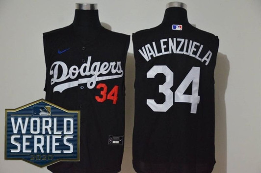 Fernando Valenzuela #34 Los Angeles Dodgers 2020 Sleeveless Limited Jersey - Black