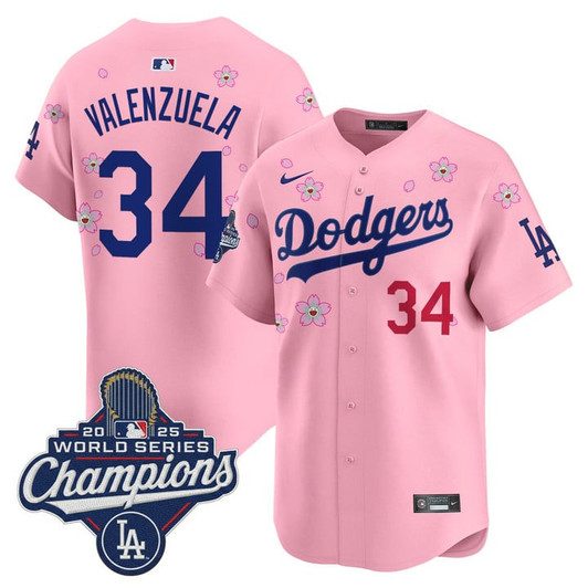 Fernando Valenzuela #34 Los Angeles Dodgers 2025 World Series Champions Limited Jersey
