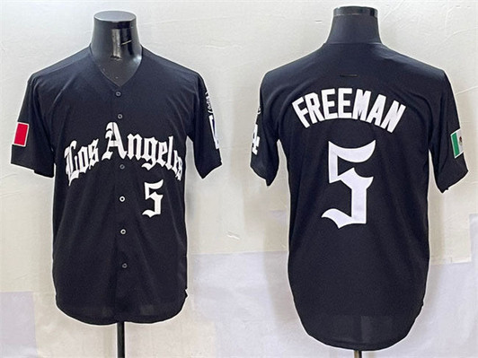 Freddie Freeman #5 Los Angeles Dodgers 2025 Mexico La Gothic Style Fe Limited Jersey - Black