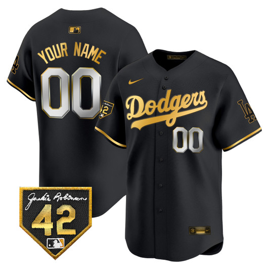 Jackie Robinson #42 Los Angeles Dodgers 2024 Patch Vapor Premier Limited Custom Jersey