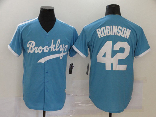 Jackie Robinson #42 Los Angeles Dodgers Limited Throwback Cool Base Jersey - Light Blue