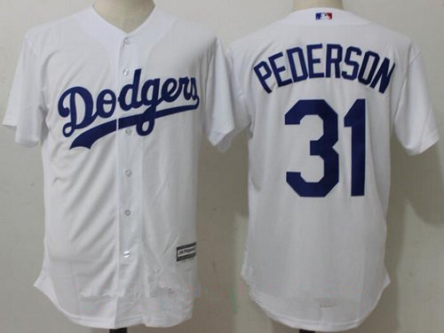 Joc Pederson #31 Los Angeles Dodgers Majestic Mens Home Limited Flex Base Jersey - White