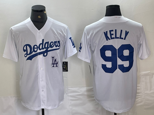 Joe Kelly #99 Los Angeles Dodgers Cool Base Baseball Jerse Limited Jersey - White