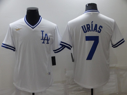 Julio Urias #7 Los Angeles Dodgers Mens Limited Baseball Jersey - White