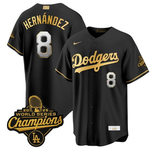 Kike Hernandez #8 Los Angeles Dodgers Premier Jersey - Gold