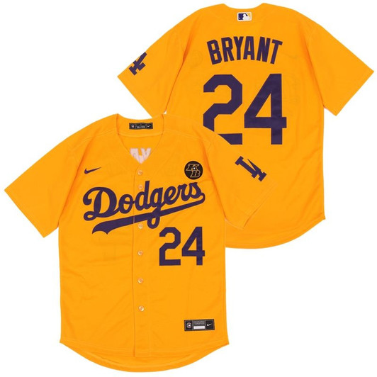 Kobe Bryant #24 Los Angeles Dodgers 2020 Limited Jersey - Yellow