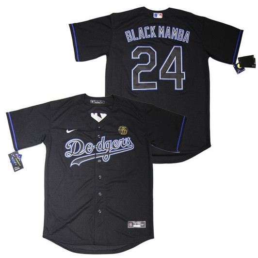 Kobe Bryant #24 Los Angeles Dodgers 2020 Mamba Tribute Black Limited Jersey - Black