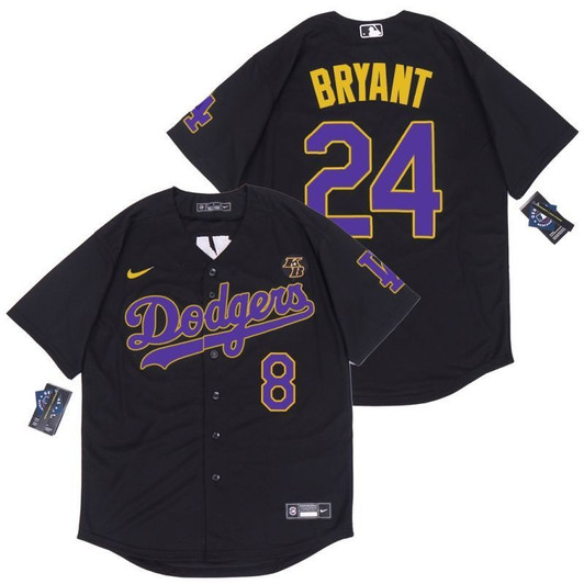 Kobe Bryant #24 Los Angeles Dodgers 2020 Tribute Limited Jersey - Black