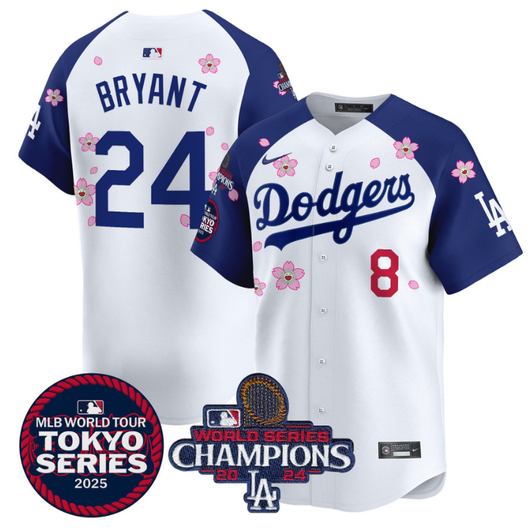 Kobe Bryant #24 Los Angeles Dodgers 2025 Tokyo Series World Series Champions Patch Al Limited Jersey