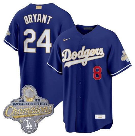 Kobe Bryant #24 Los Angeles Dodgers 2026 Gold Stadium Limited Jersey - Royal
