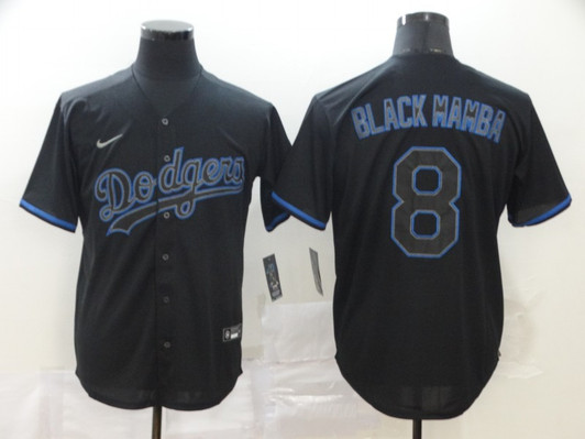 Kobe Bryant #8 Los Angeles Dodgers Nike Mens Mamba Lights Out Black Fashion Limited Cool Base Jersey - Black