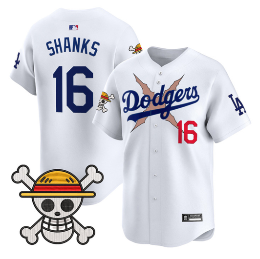 Los Angeles Dodgers #16 2025 Shanks One Piece Vapor Limited Jersey - White