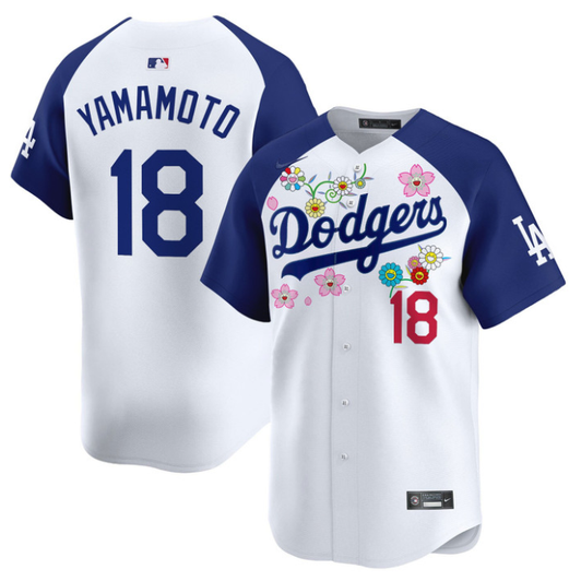 Los Angeles Dodgers #18 2025 Yamamoto X Takashi Murakami Vapor Limited Alter Jersey