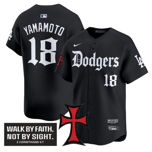 Los Angeles Dodgers #18 Yamamoto Faith Glory Edition Vapor Premier Limited B Jersey