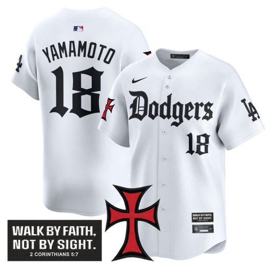 Los Angeles Dodgers #18 Yamamoto Faith Glory Edition Vapor Premier Limited W Jersey