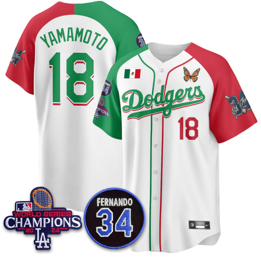 Los Angeles Dodgers #18 Yamamoto Mexican 34 Alternate Limited Jersey