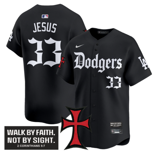 Los Angeles Dodgers #33 Jesus Faith Glory Edition Vapor Premier Limited Jersey