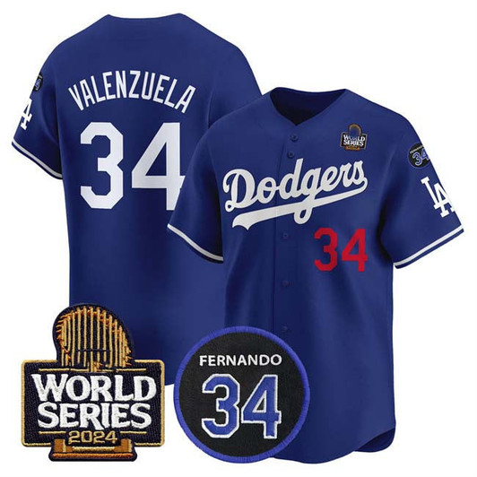 Los Angeles Dodgers #34 2024 Toro Valenzuela World Series Fernando Me Limited Jersey - Royal